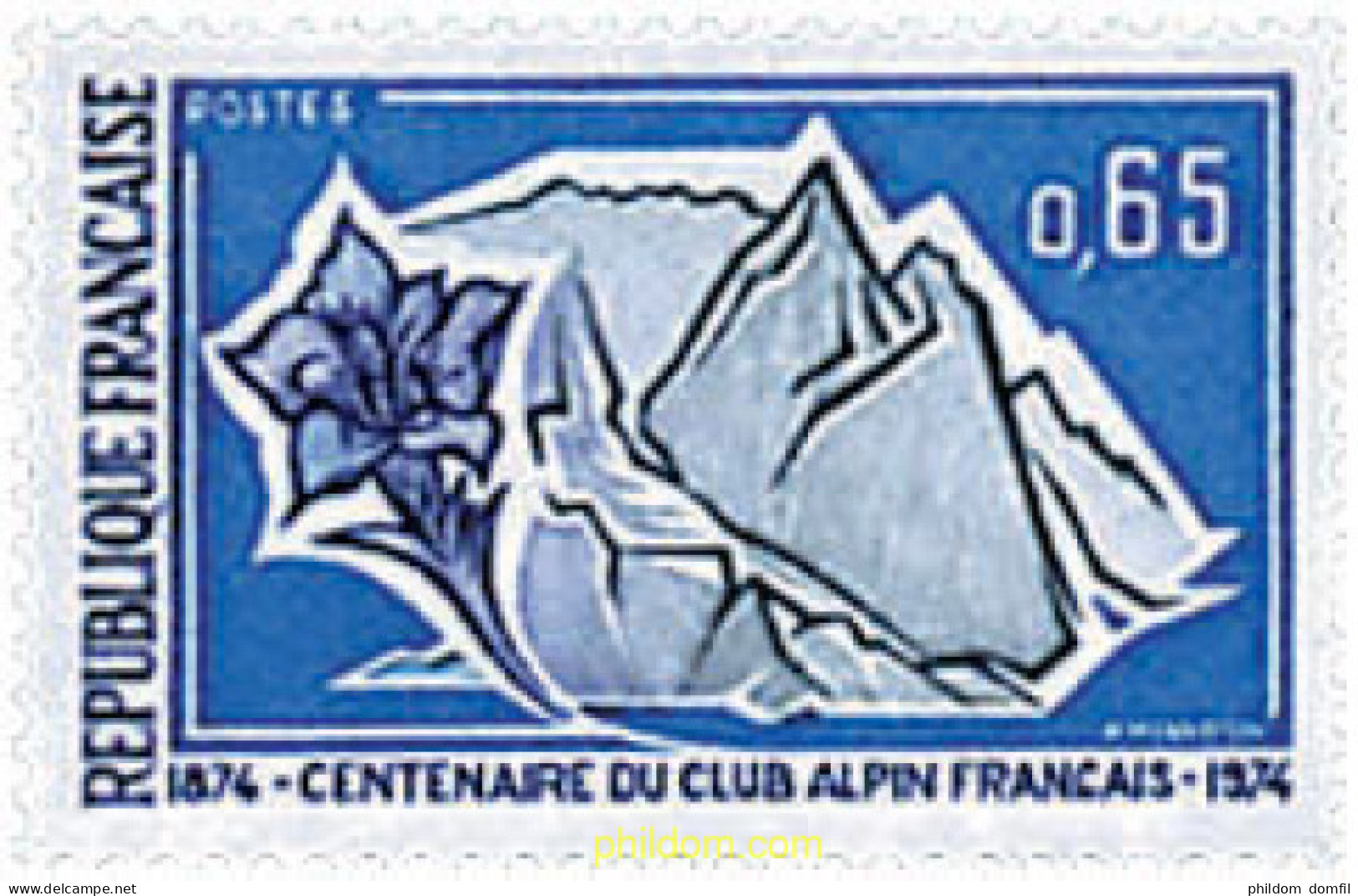 98904 MNH FRANCIA 1974 CENTENARIO DEL CLUB ALPINO FRANCES - Other & Unclassified