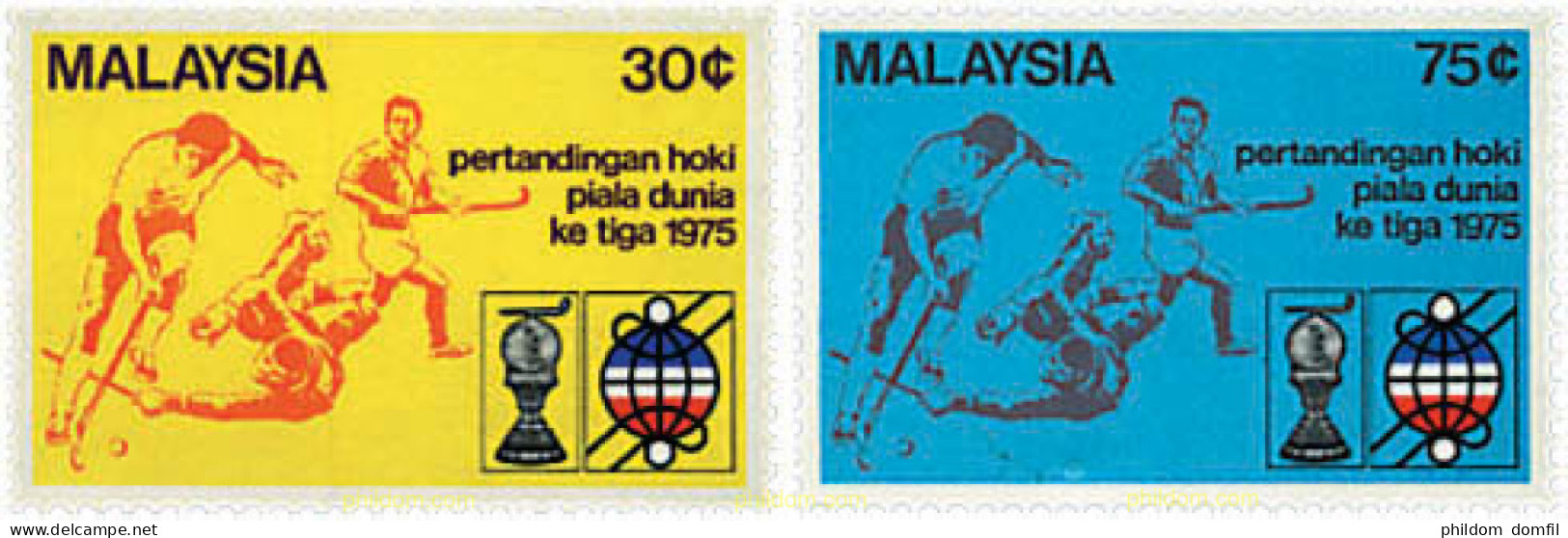 50413 MNH MALASIA 1975 3 COPA DEL MUNDO DE HOCKEY SOBRE HIERBA - Malaysia (1964-...)