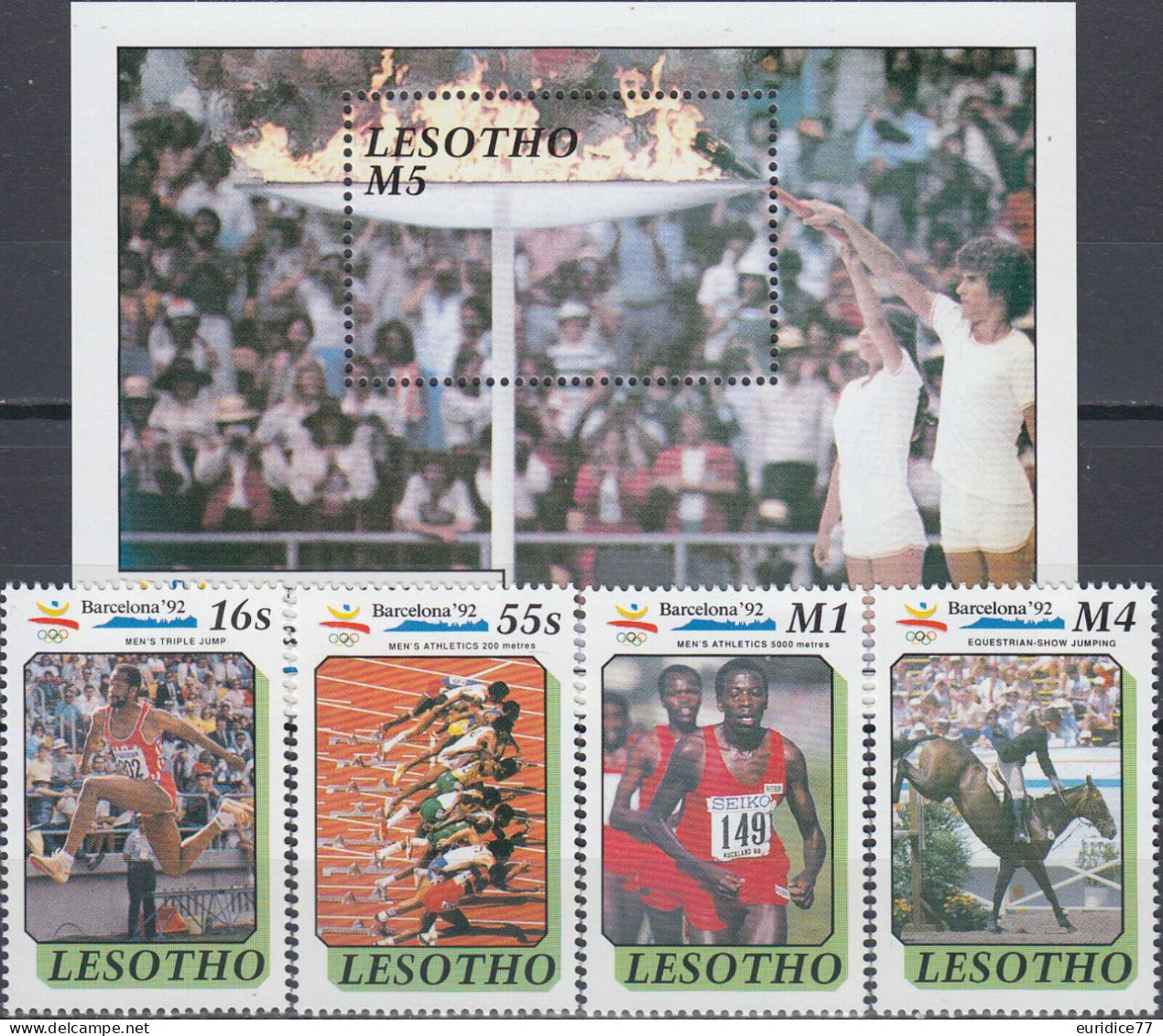 Lesotho 1991 - Olympic Games Barcelona 92 Mnh** - Summer 1992: Barcelona