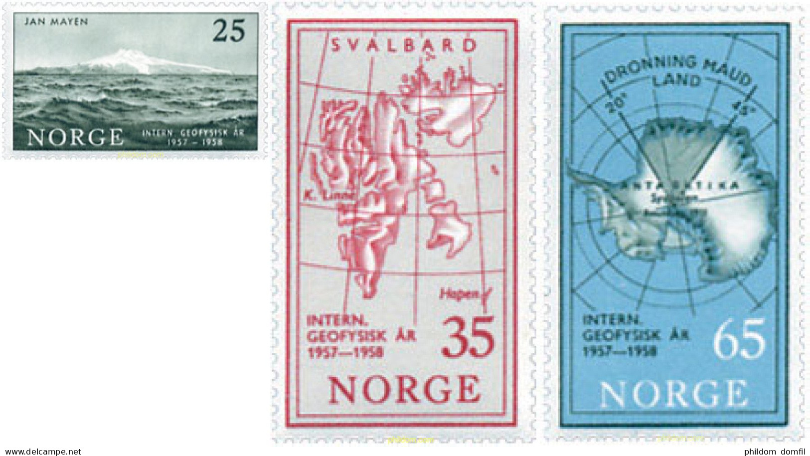 101978 MNH NORUEGA 1957 AÑO GEOFISICO INTERNACIONAL. - Unused Stamps