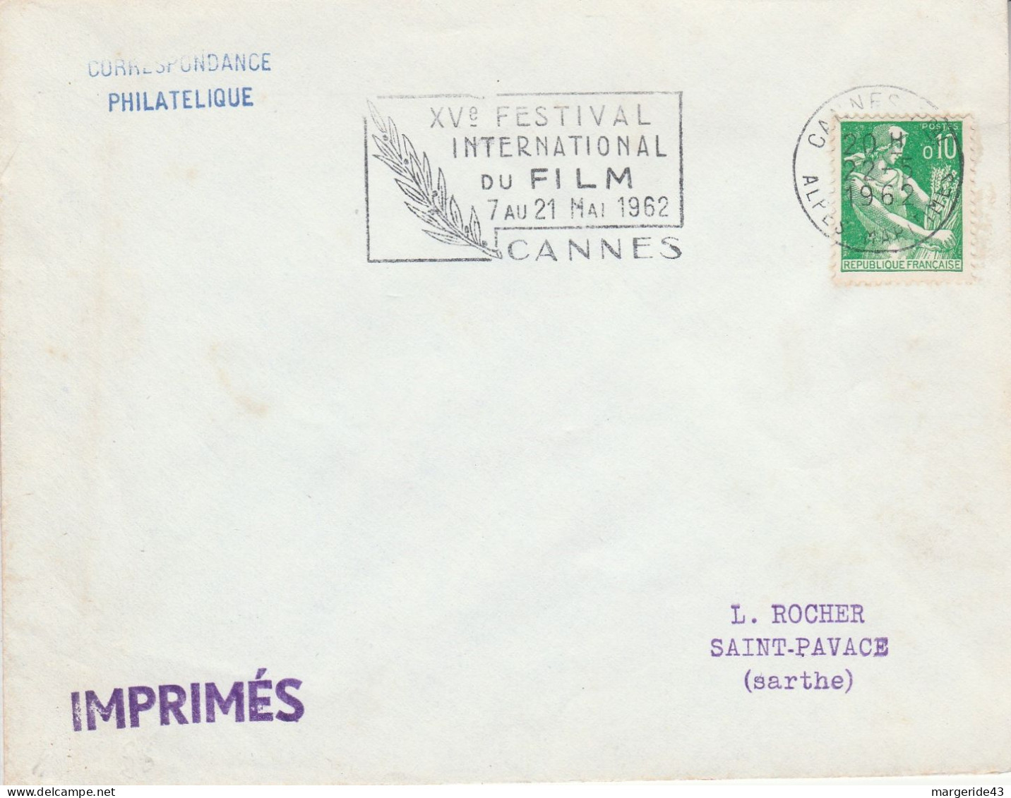 FRANCE LOT DE 34 FLAMMES SUR LETTRES