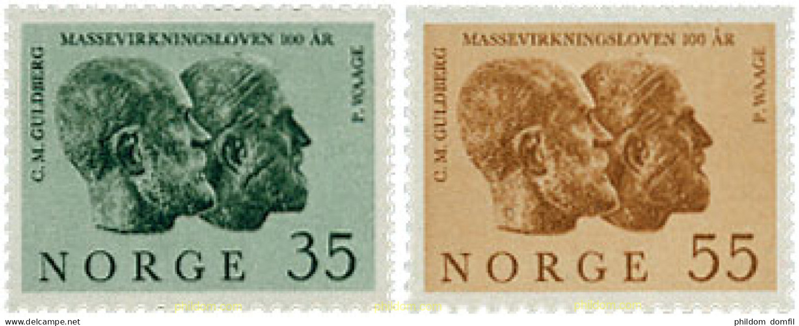 102033 MNH NORUEGA 1964 CENTENARIO DE DEL PRINCIPIO DE LA ACCION DE LAS MASAS - Unused Stamps