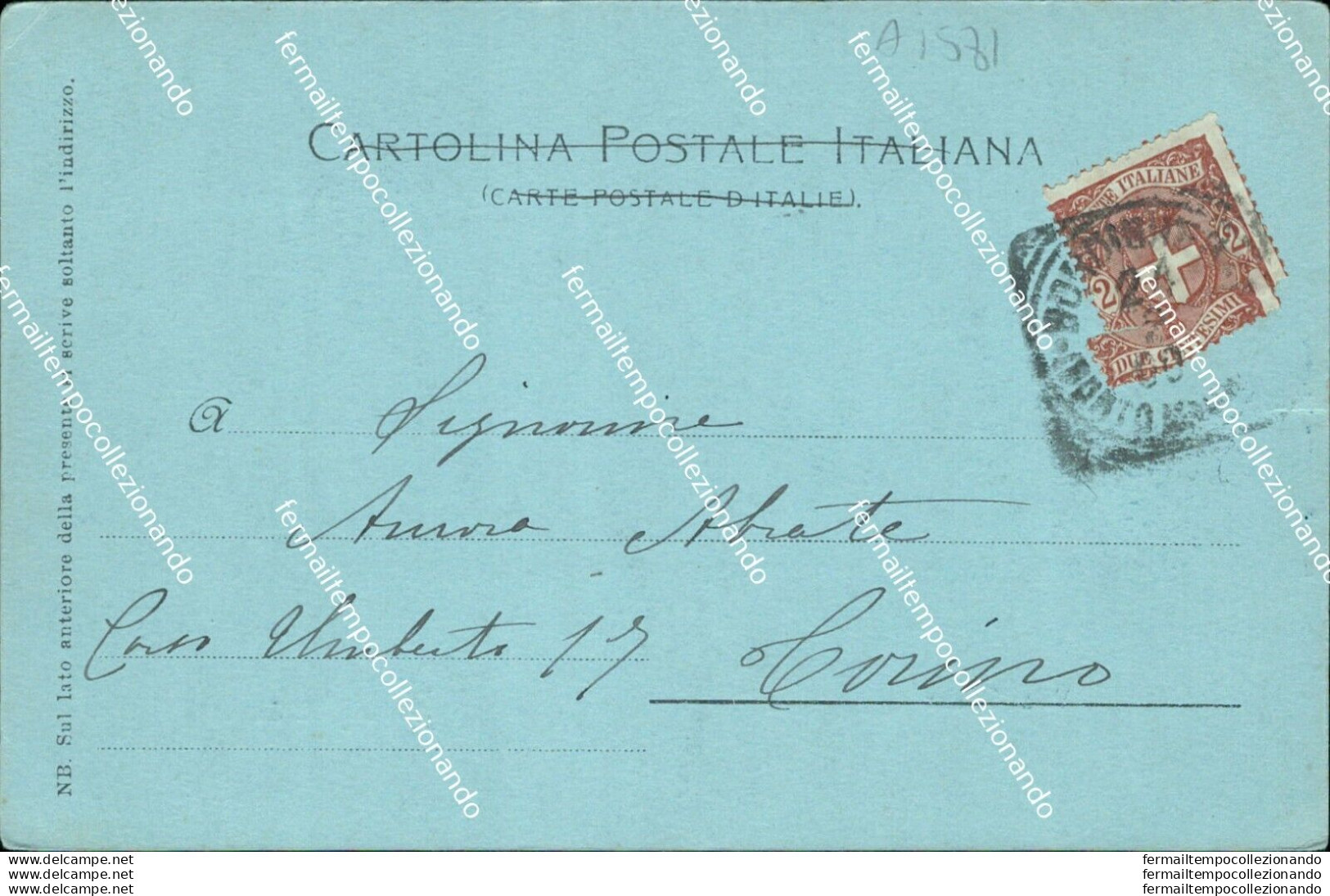Ai581 Cartolina Bordighera Villa Garnier Chiaro Di Luna Inizio 900 Imperia - Imperia
