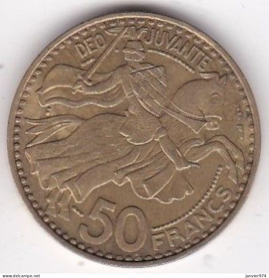 Monaco. 50 Francs 1950, Rainier III, En Cupro Aluminium - 1949-1956 Alte Francs