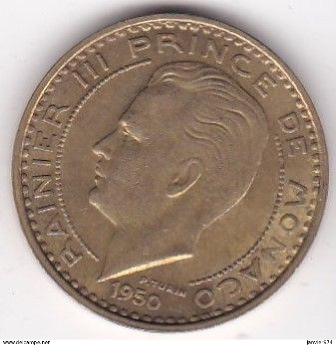 Monaco. 50 Francs 1950, Rainier III, En Cupro Aluminium - 1949-1956 Alte Francs
