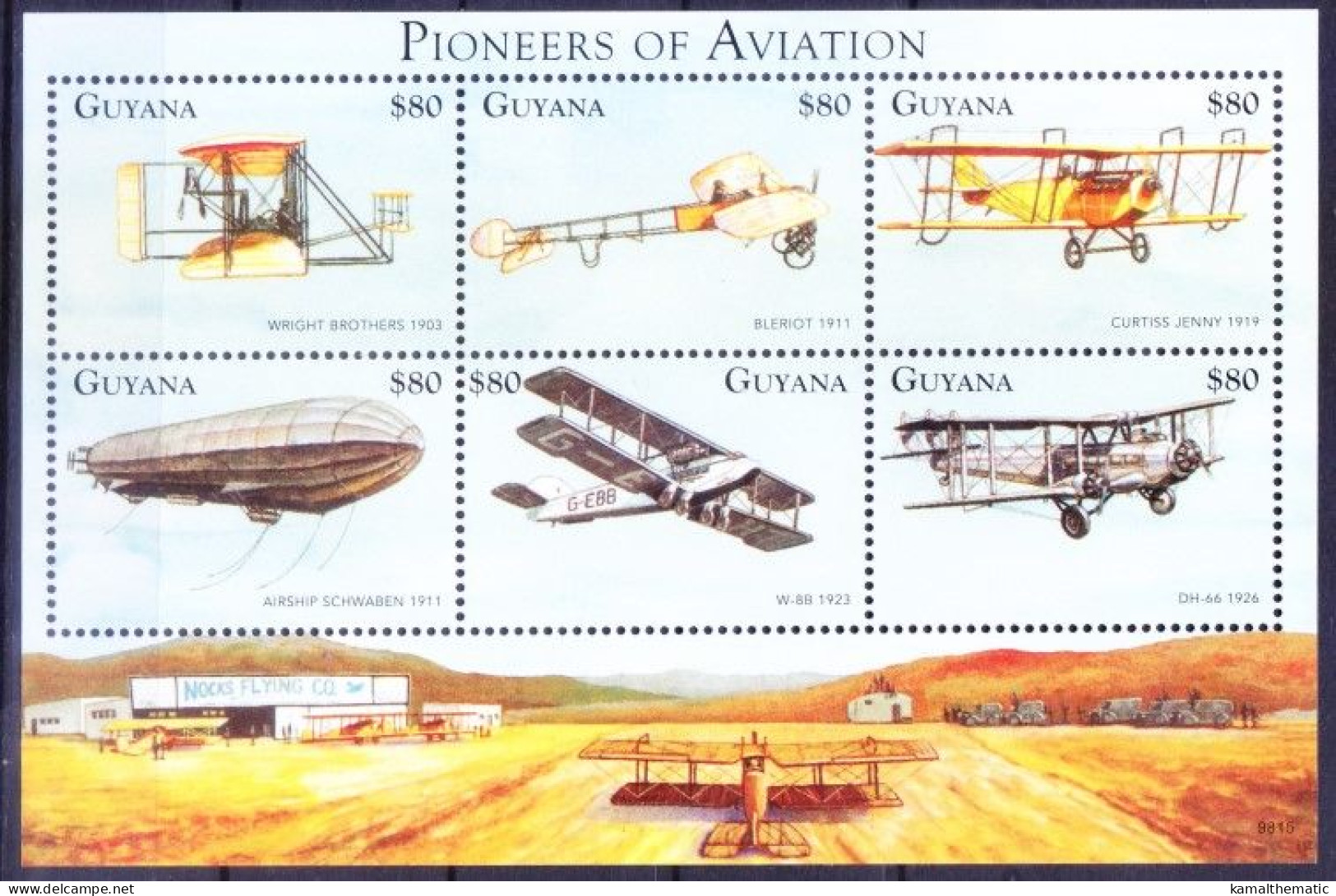 Guyana 1998 MNH SS, Pioneers Of Aviation, Aircraft - Airplanes