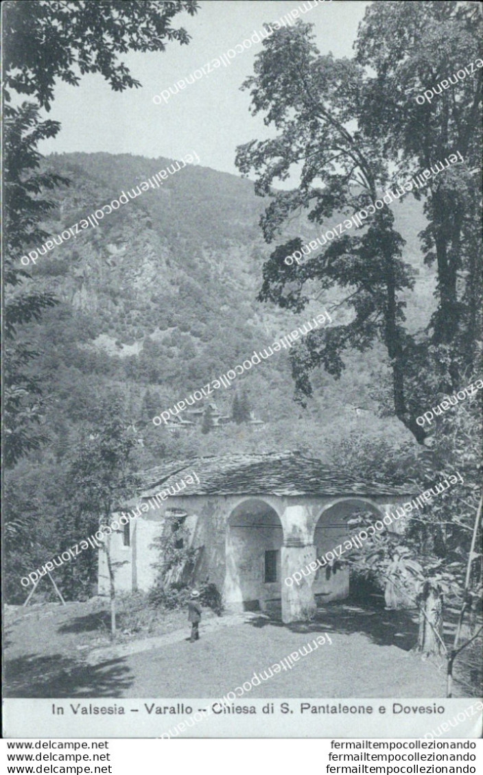 P835 Cartolina In Valsesia Varallo Chiesa Di S.pantaleone A Dovesio Vercelli - Vercelli