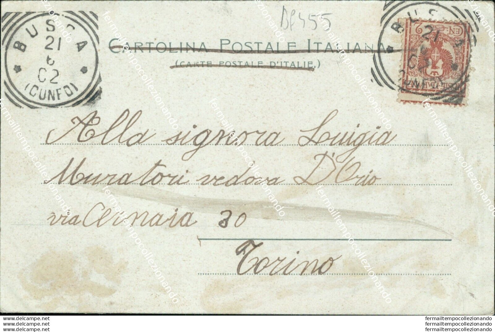 Bg455 Cartolina Busca Roccolo 1902 Provincia Di Cuneo - Cuneo