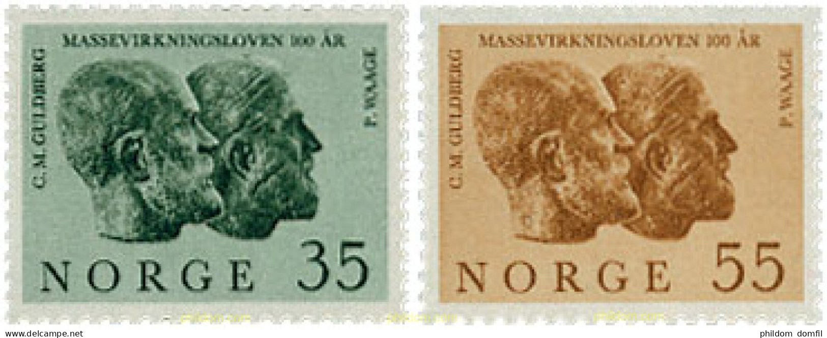 102033 MNH NORUEGA 1964 CENTENARIO DE DEL PRINCIPIO DE LA ACCION DE LAS MASAS - Ungebraucht