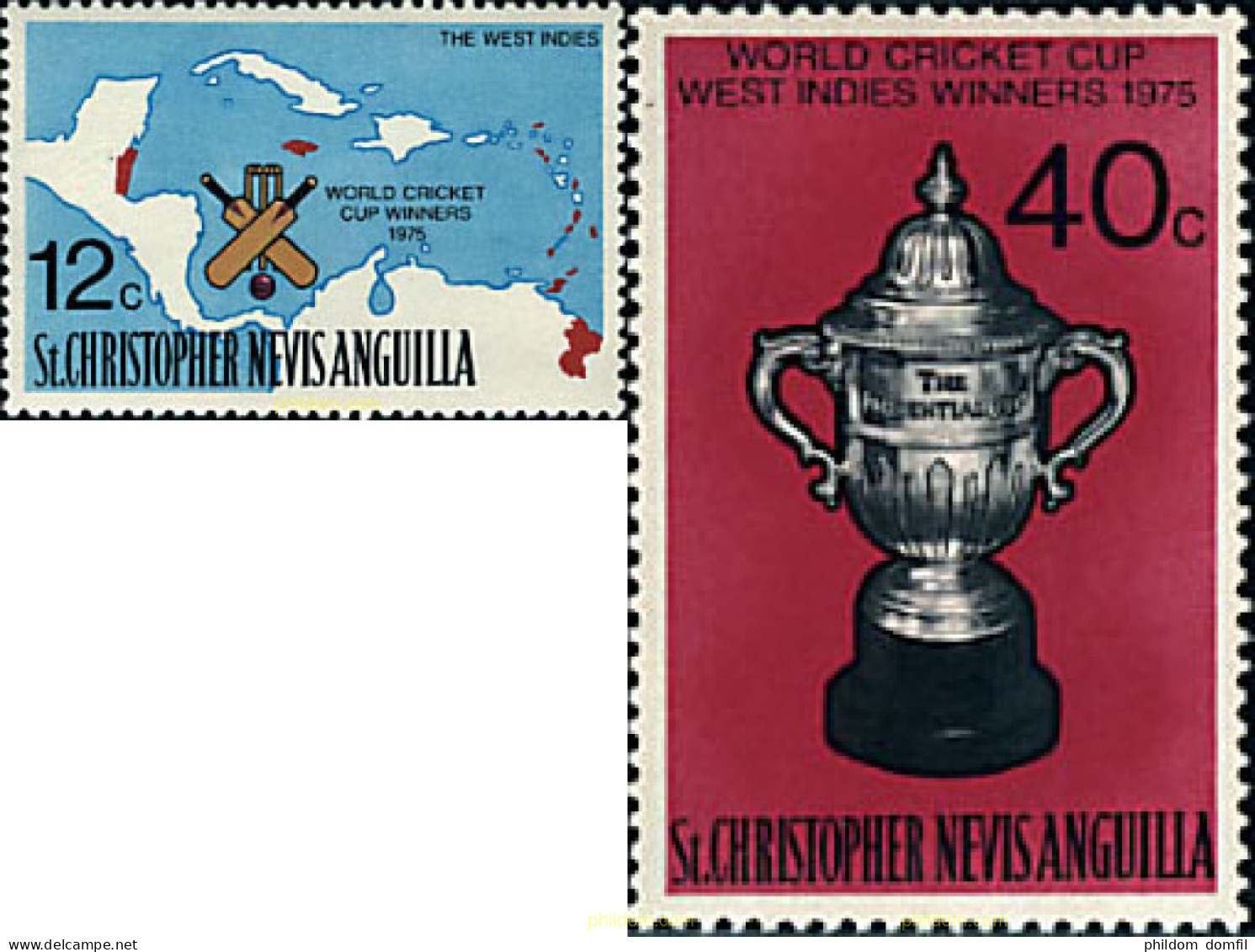 29140 MNH SAN CRISTOBAL-NEVIS-ANGUILLA 1976 COPA DEL MUNDO DE CRICKET - St.Christopher-Nevis-Anguilla (...-1980)