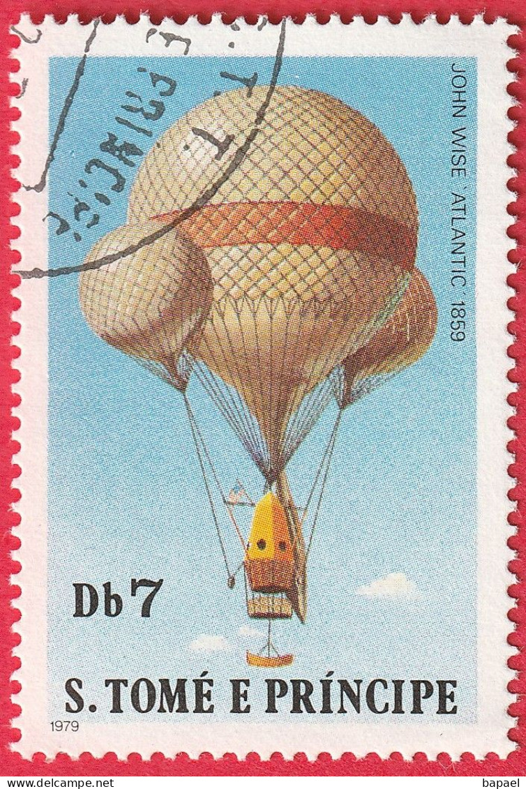N° Yvert & Tellier 587 - Sao Tomé-et-Principe (1979) (Oblitéré) - Histoire De Ballons ''John Wise'' - Sao Tome Et Principe