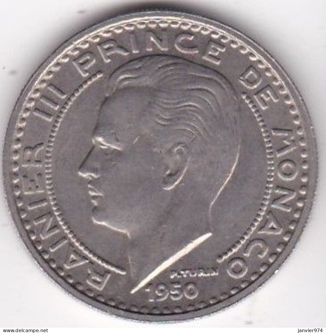 Monaco. 100 Francs 1950, Rainier III, En Cupro Nickel - 1949-1956 Franchi Antichi