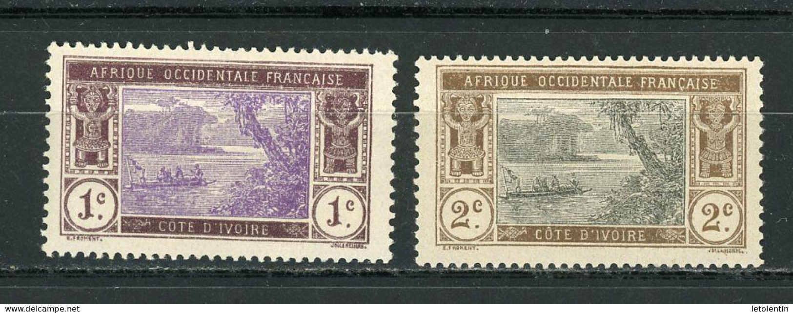 COTE D'IVOIRE (RF) - PAYSAGE - N° Yt 41+42** - Unused Stamps