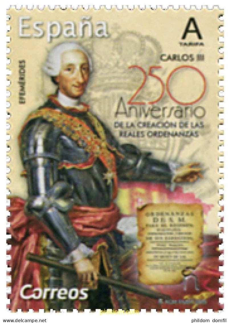 601508 MNH ESPAÑA 2019 250 ANIVERSARIO DE LA CREACION DE LAS REALES ORDENANZAS DE CARLOS III - Ongebruikt