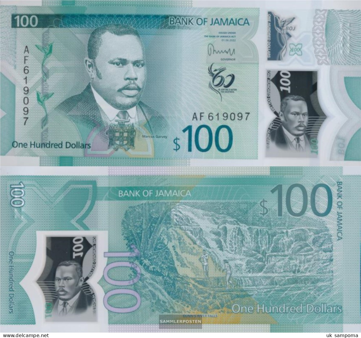 Jamaica Pick-number: W97 (01.06.2022) Uncirculated 2022 100 Dollars - Jamaique