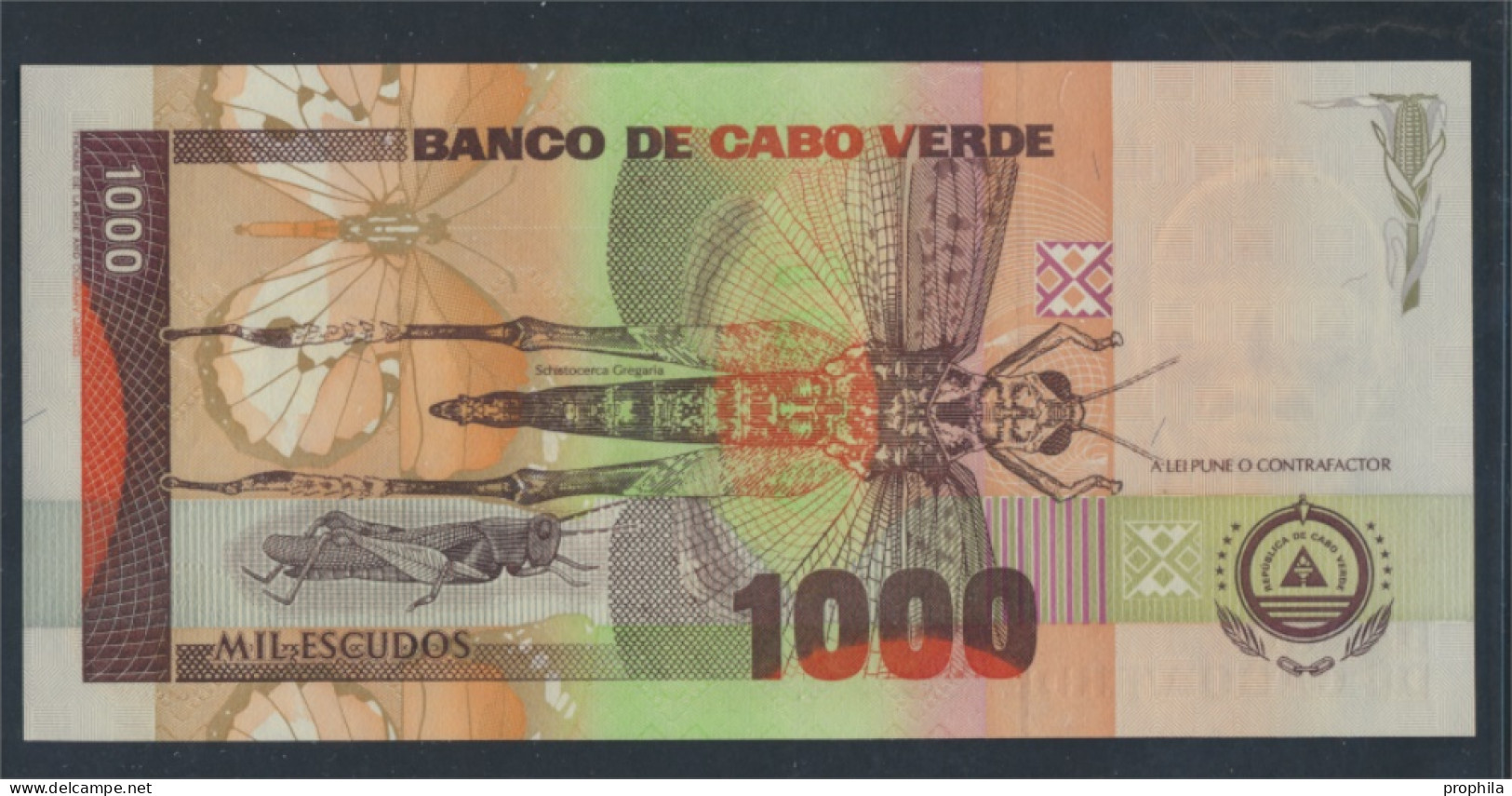 Kap Verde Pick-Nr: 65b Bankfrisch 2002 1.000 Escudos (9811077 - Cap Vert