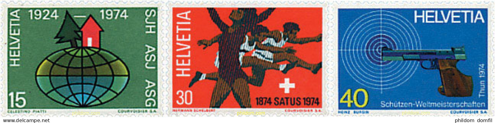 91334 MNH SUIZA 1974 COMMEMORACIONES DEPORTIVAS - Unused Stamps