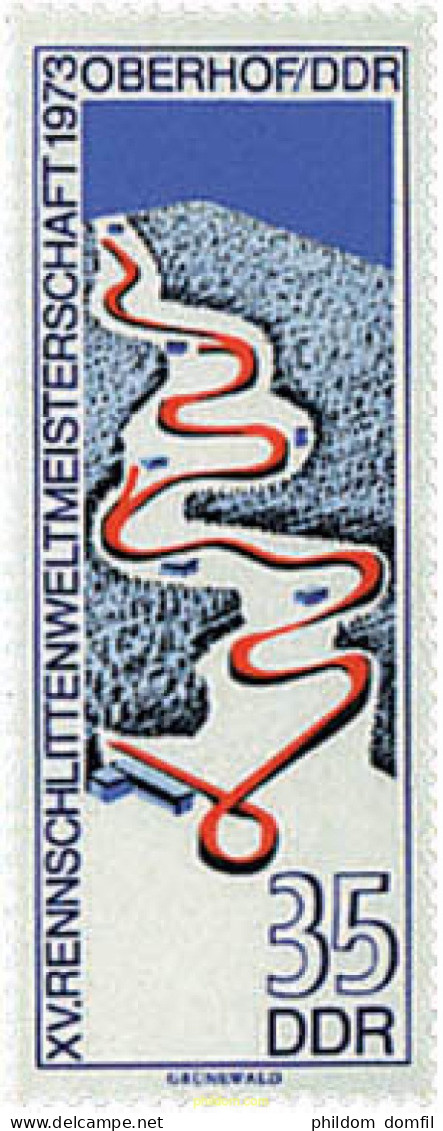 64551 MNH ALEMANIA DEMOCRATICA 1973 15 CAMPEONATOS DE BOBS EN OBERHOF - Unused Stamps