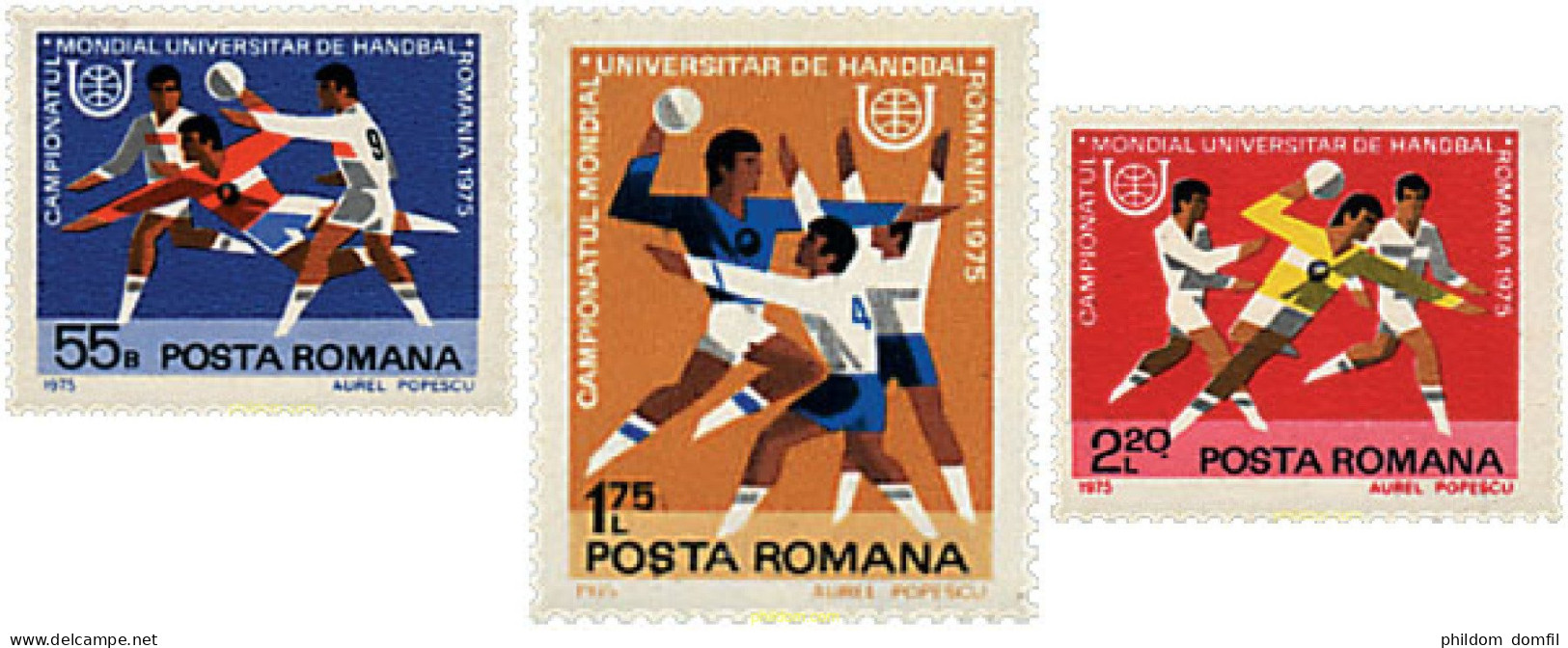 61974 MNH RUMANIA 1975 JUEGOS UNIVERSITARIOS MUNDIALES DE BALONMANO - Andere & Zonder Classificatie