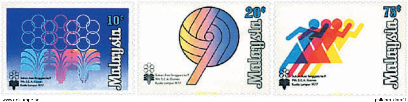 27255 MNH MALASIA 1977 9 JUEGOS DEPORTIVOS DEL SUD-ESTE ASIATICO - Maleisië (1964-...)