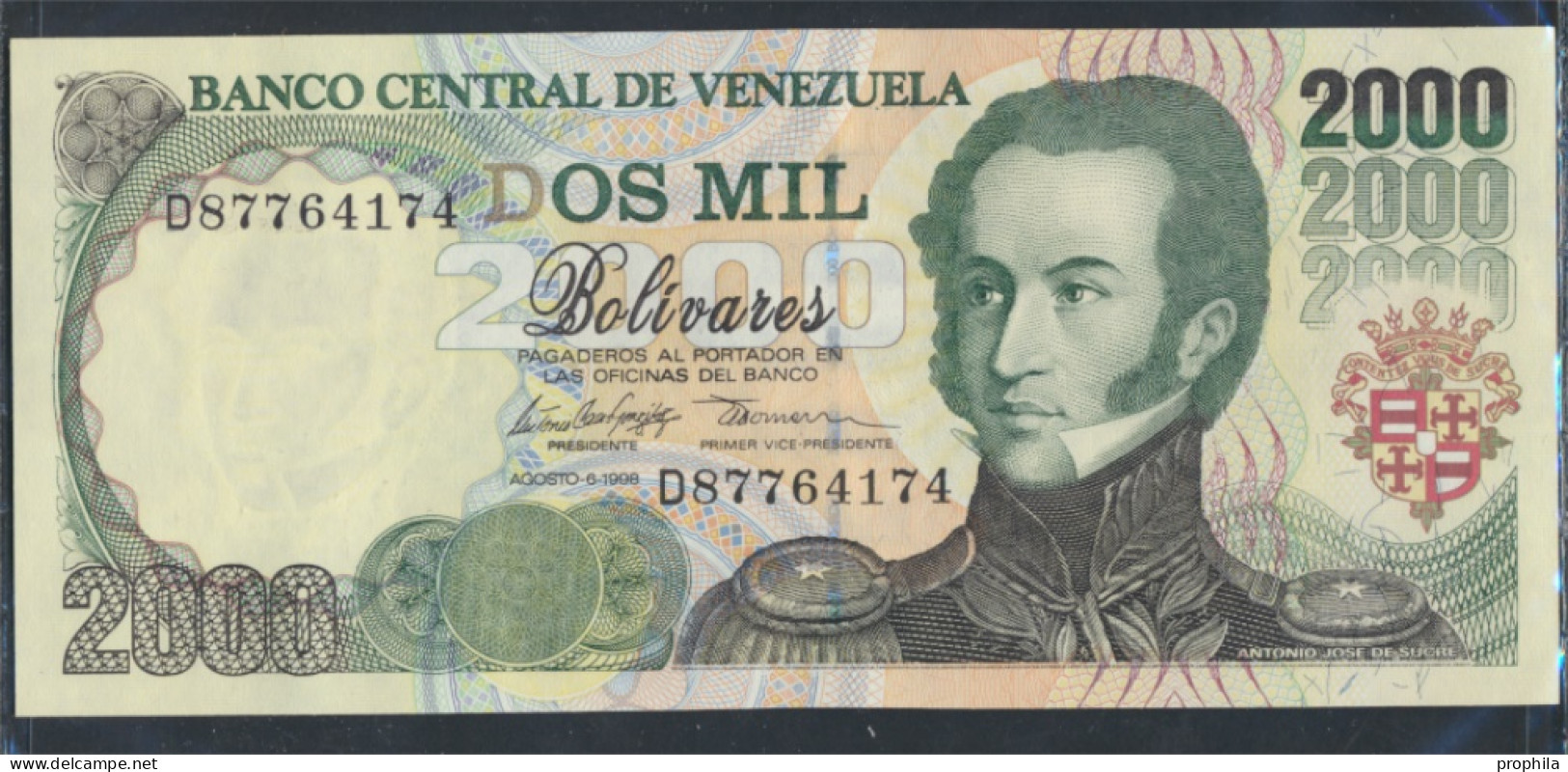 Venezuela Pick-Nr: 77c Bankfrisch 1998 2.000 Bolivares (9810986 - Venezuela