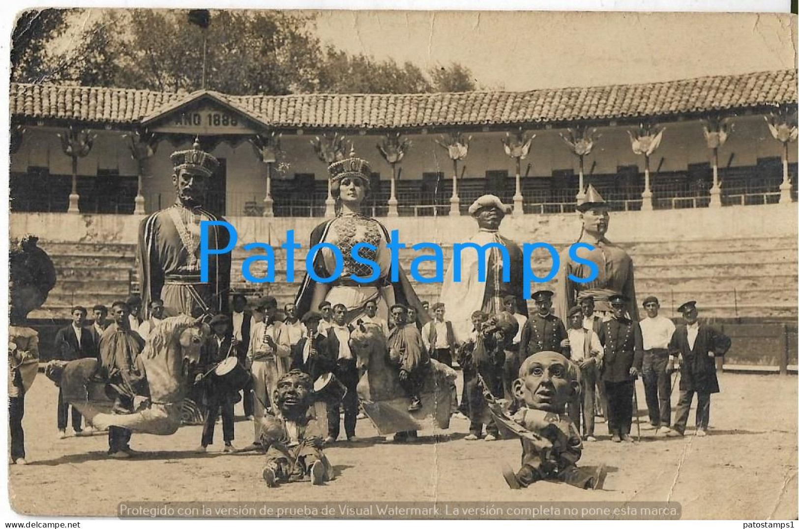 229013 SPAIN ESPAÑA GIANTS AND COSTUMES PEOPLE BREAK POSTAL POSTCARD - Other & Unclassified