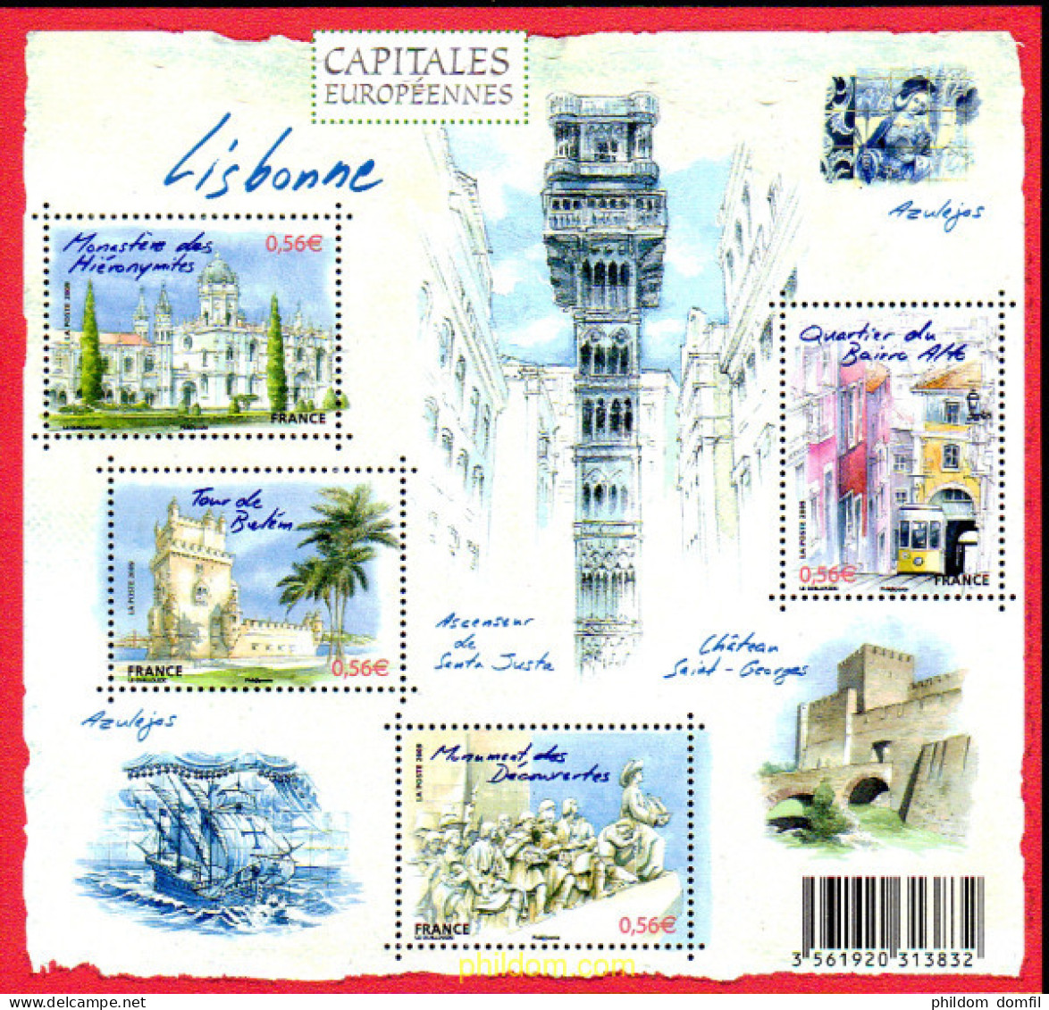 236152 MNH FRANCIA 2009 CAPITALES EUROPEAS - LISBOA - Sonstige & Ohne Zuordnung