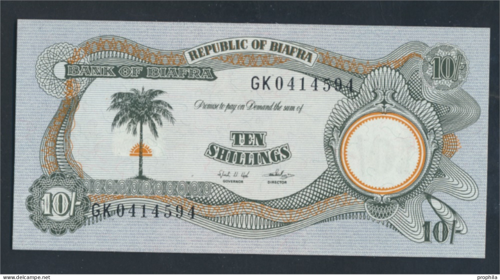 Biafra Pick-Nr: 4 Bankfrisch 1968 10 Shillings (9810925 - Nigeria