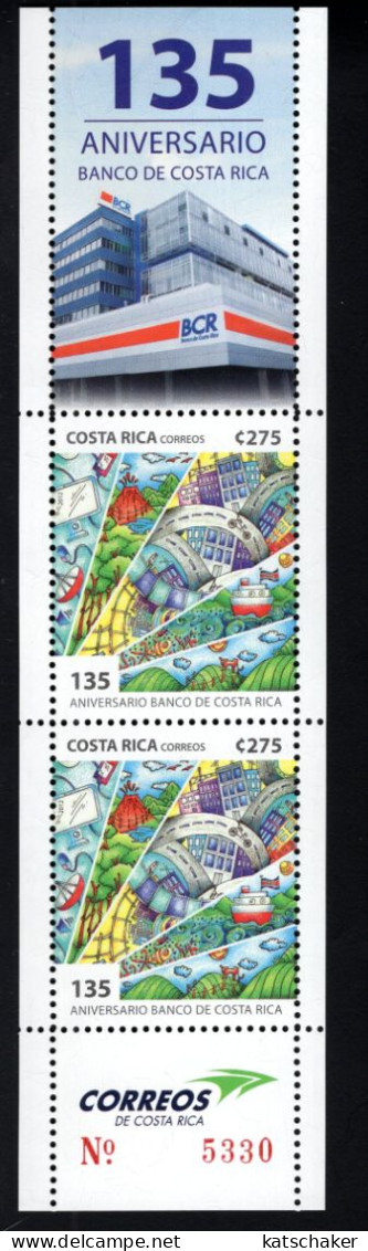 2030077889 2012 (XX) SCOTT 648 POSTFRIS MINT NEVER HINGED - BANK OF COSTA RICA - 135TH ANNIV. - Costa Rica