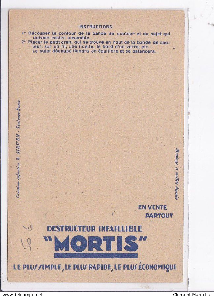 PUBLICITE : Les Produits MORTIS (dératiseur) Illustré Par Louis GOUGEON - Très Bon état - Publicité