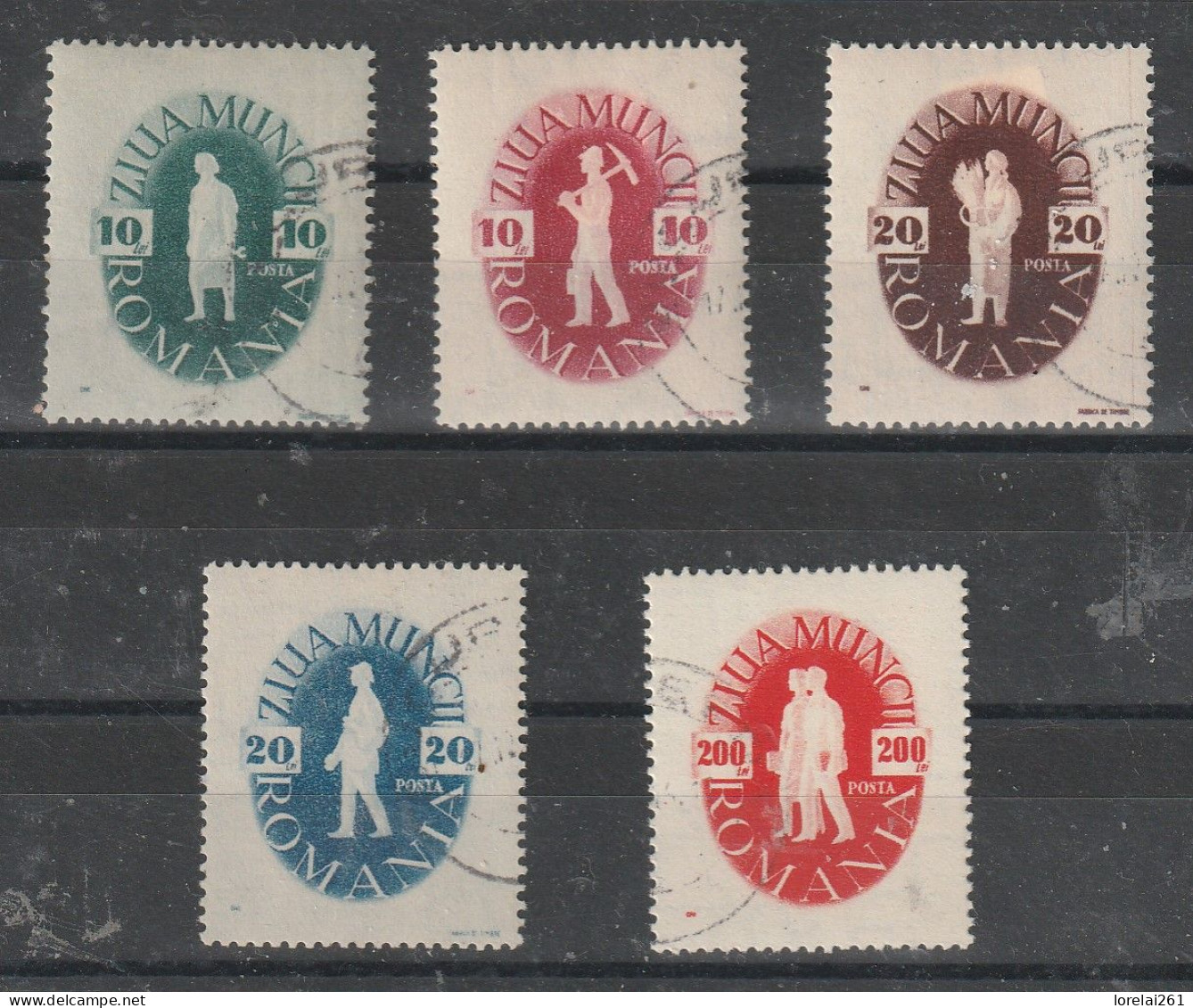 1946 -  1 MAI Mi No 987/991 - Oblitérés