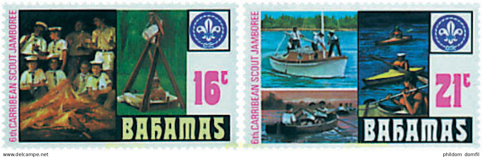 38554 MNH BAHAMAS 1977 6 JAMBOREE DEL CARIBE EN JAMAICA - Bahama's (1973-...)