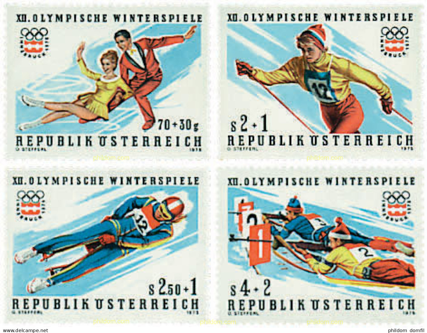 70524 MNH AUSTRIA 1975 12 JUEGOS OLIMPICOS INVIERNO INNSBRUCK 1976 - Unused Stamps