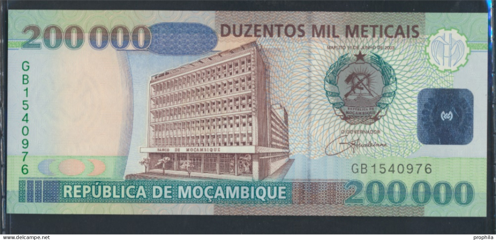 Mosambik Pick-Nr: 141 Bankfrisch 2003 200.000 Meticais (9855681 - Moçambique