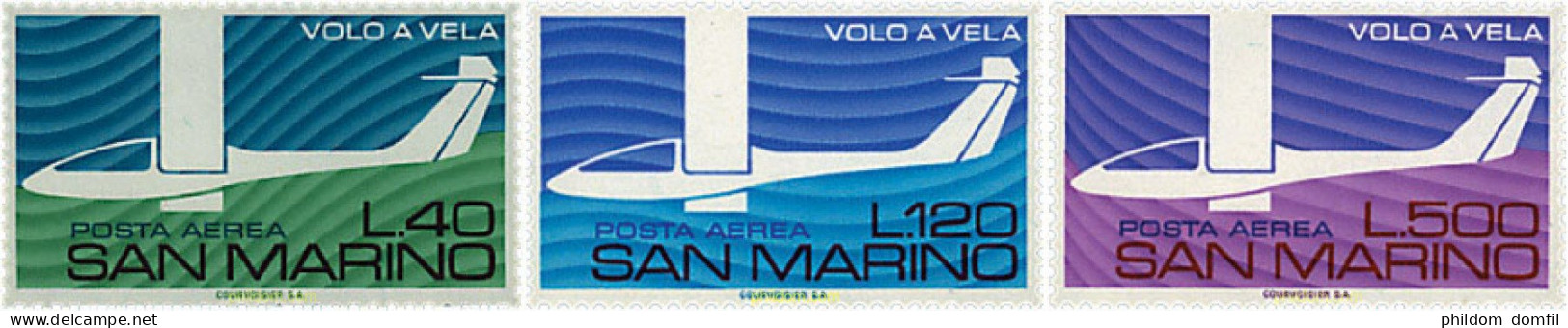 70079 MNH SAN MARINO 1974 HOMENAJE A LOS PIONEROS DEL VUELO A VELA - Unused Stamps