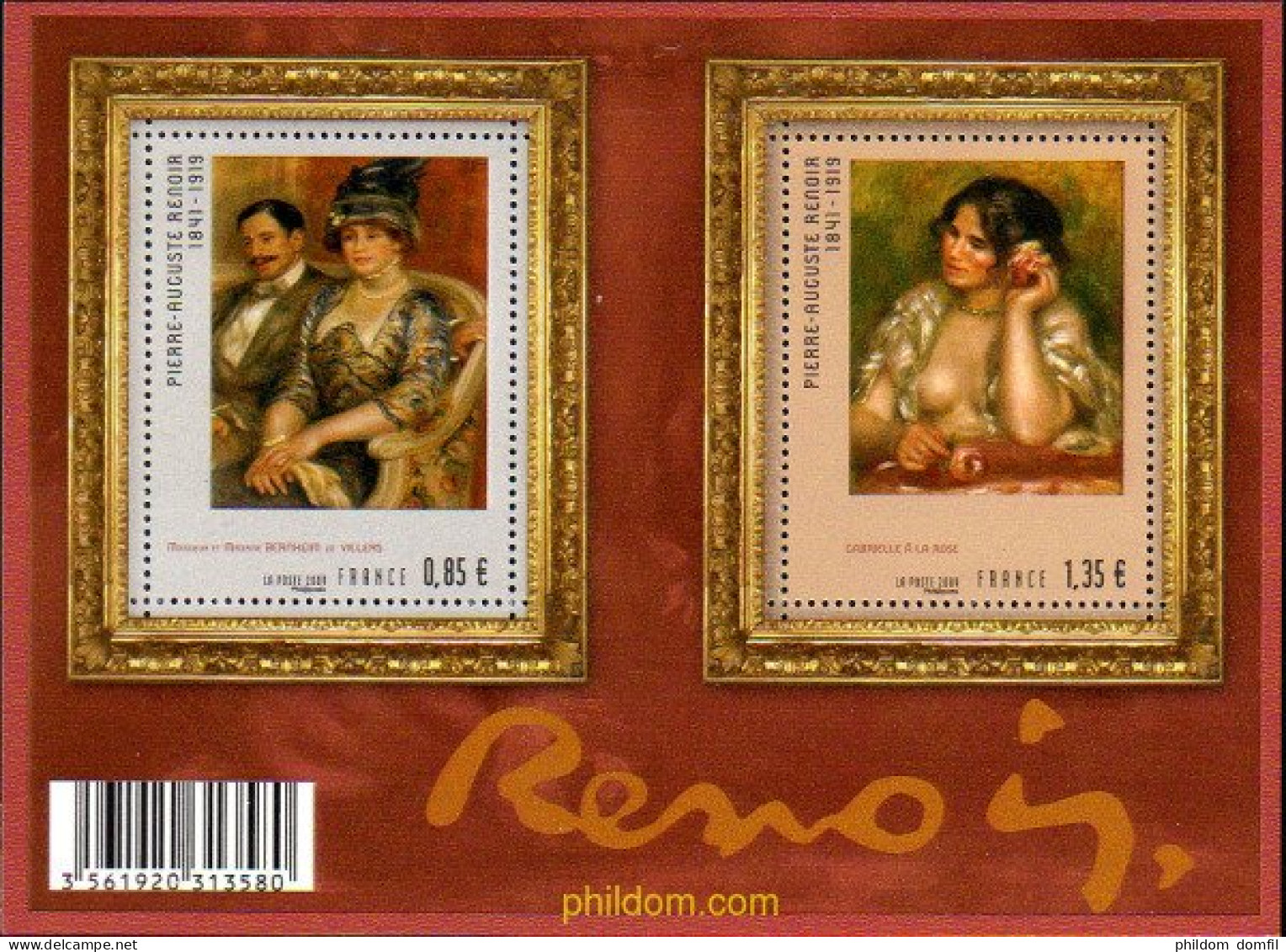 236148 MNH FRANCIA 2009 PINTURAS DE RONOIR - Other & Unclassified