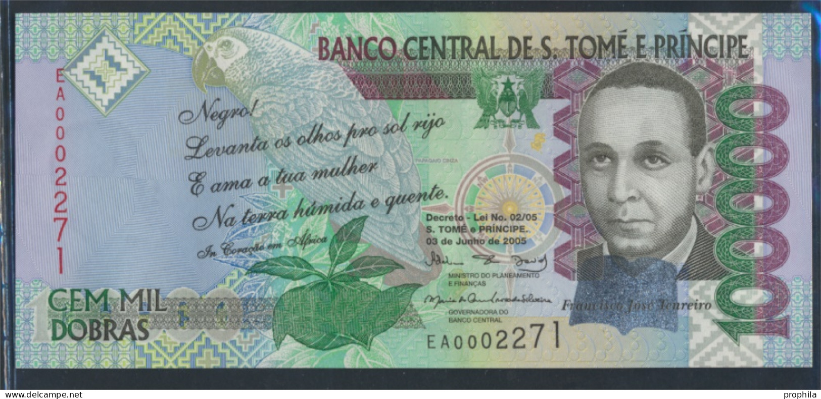 Sao Tome E Principe Pick-Nr: 69a Bankfrisch 2005 100.000 Dobras (9855650 - Sao Tome And Principe