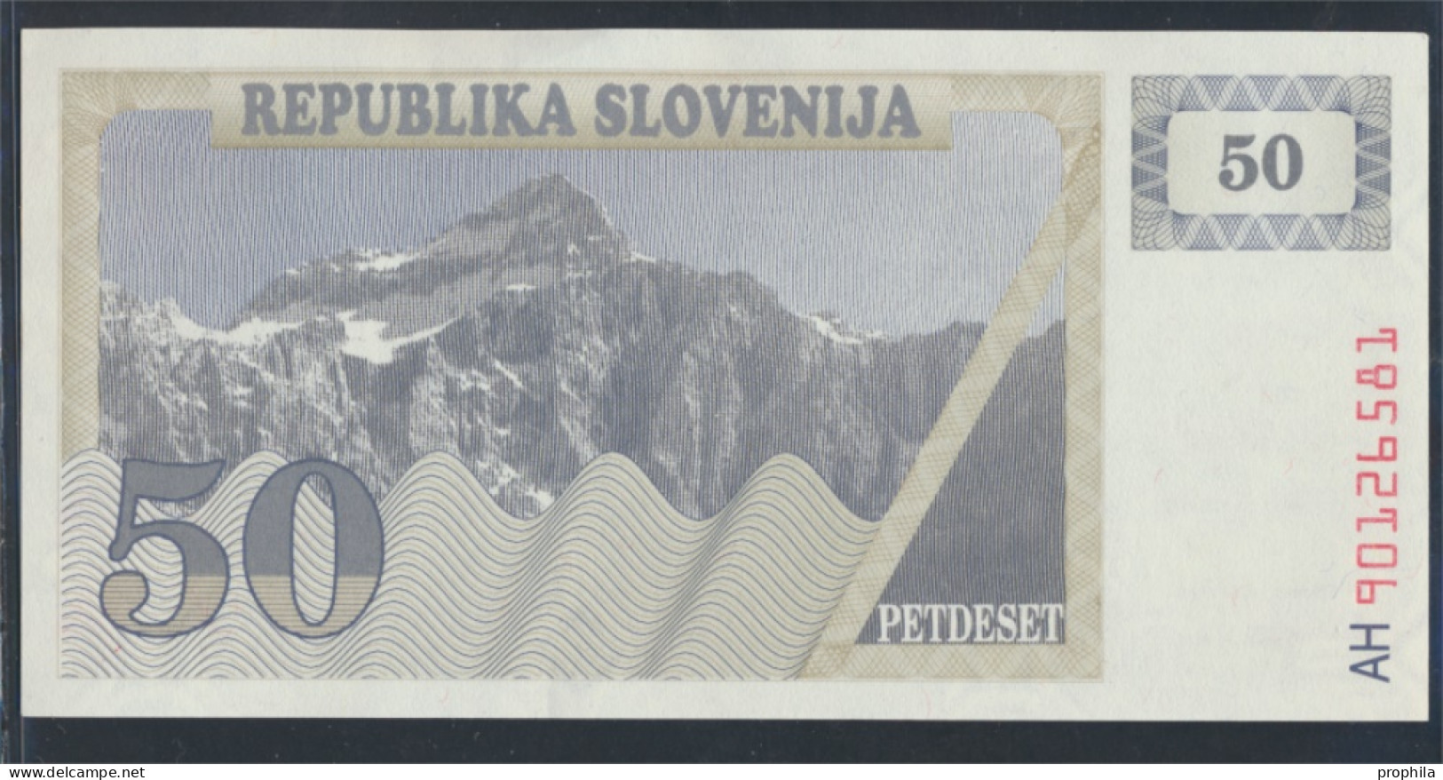 Slowenien Pick-Nr: 5a Bankfrisch 1990 50 Tolarjev (9855652 - Slovénie