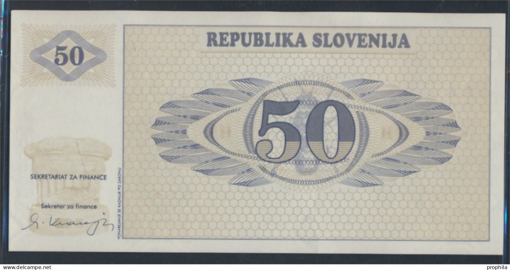 Slowenien Pick-Nr: 5a Bankfrisch 1990 50 Tolarjev (9855652 - Slowenien