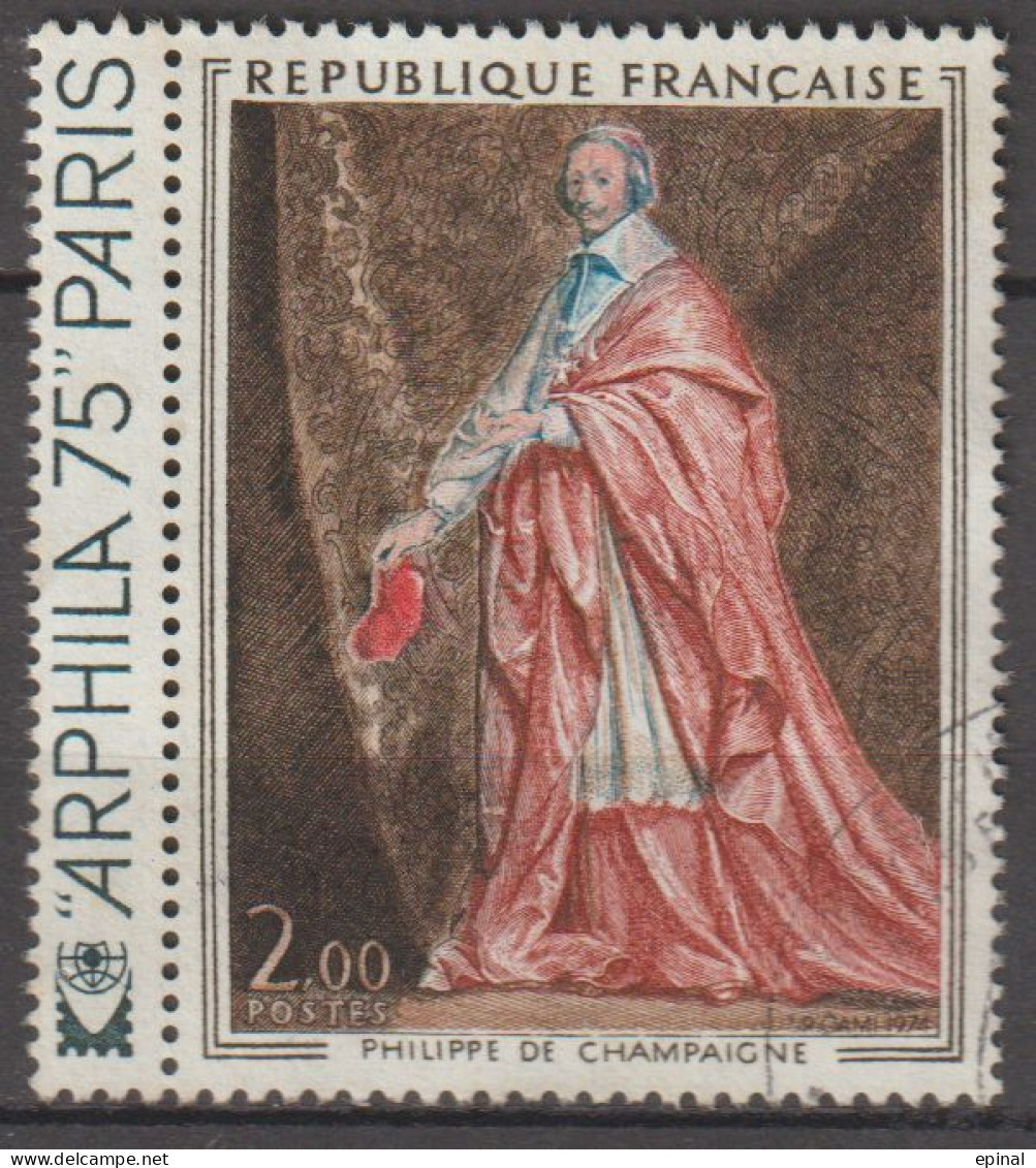 FRANCE : N° 1766 Oblitéré Avec Vignette ("Cardinal De Richelieu", De Philippe De Champaigne) - PRIX FIXE - - Gebruikt