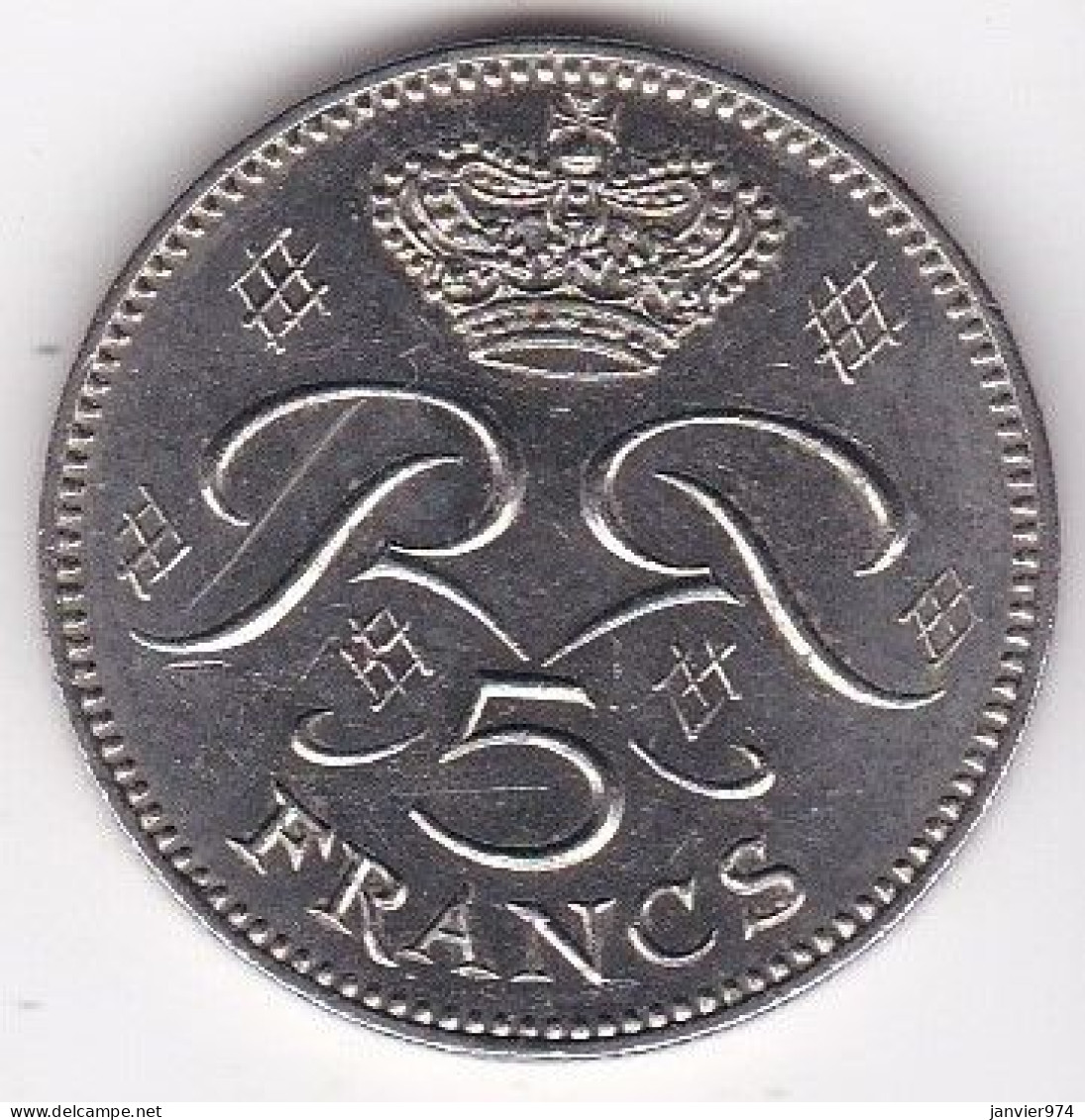 Monaco 5 Francs 1982 , Rainier III, En Nickel - 1960-2001 New Francs