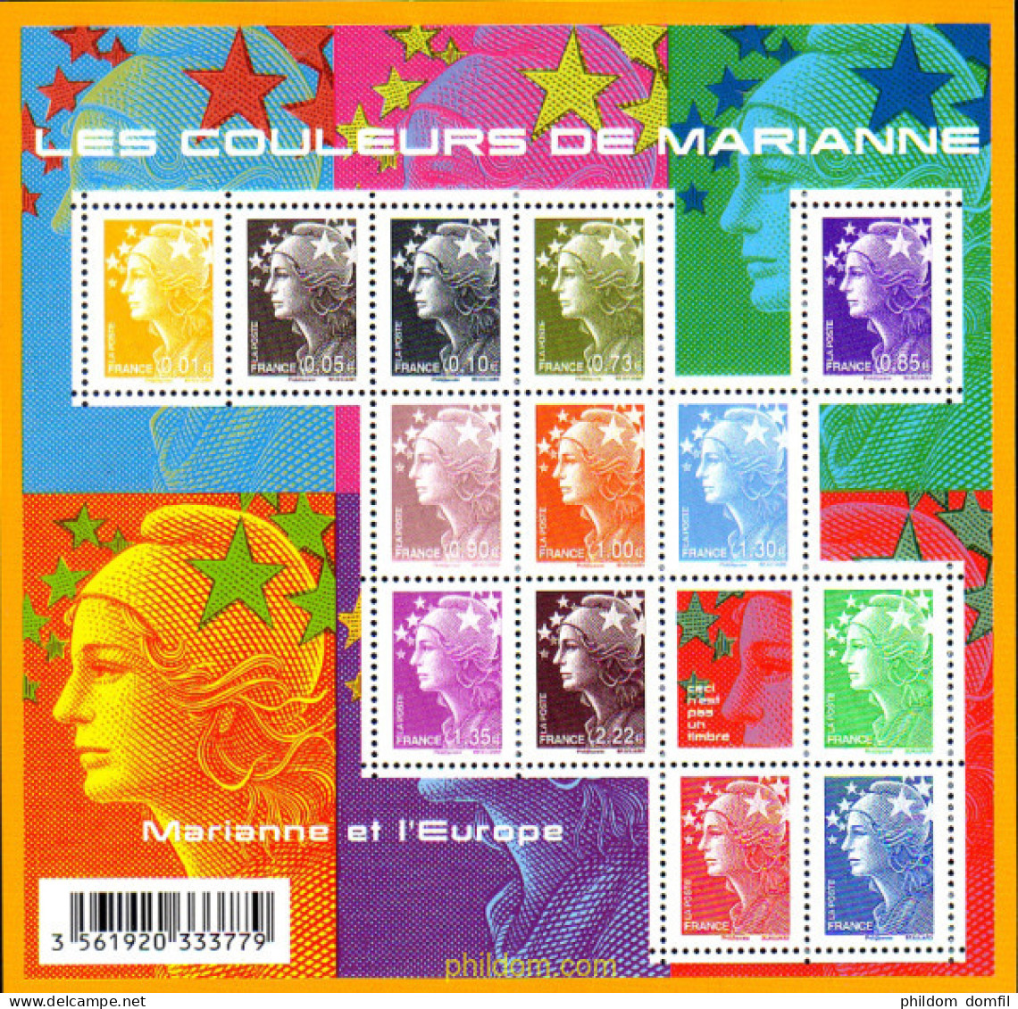 236150 MNH FRANCIA 2009 MARIANA Y EUROPA - Other & Unclassified
