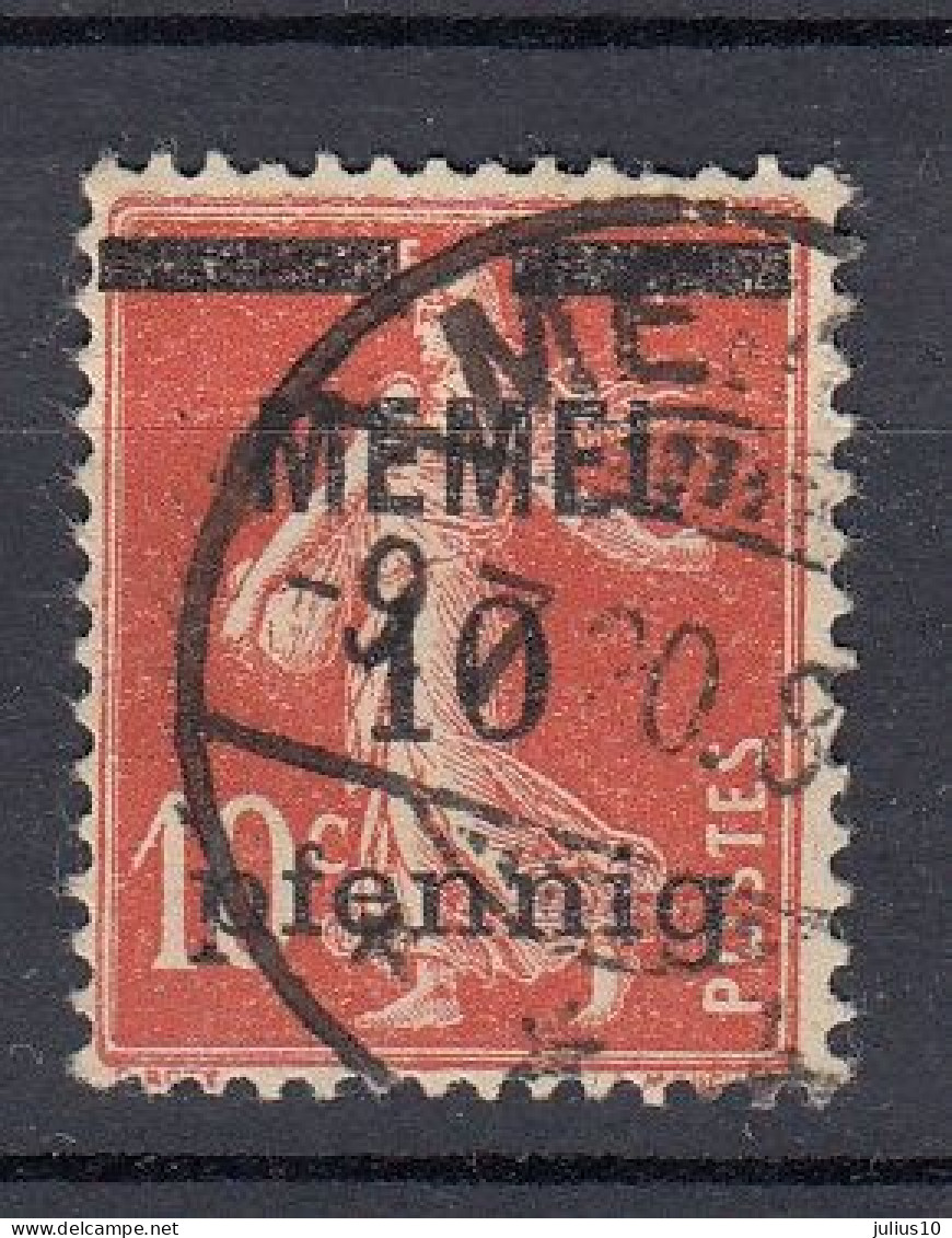 MEMEL 1920 Used(o) Mi 19 #MM8 - Memel (Klaipeda) 1923