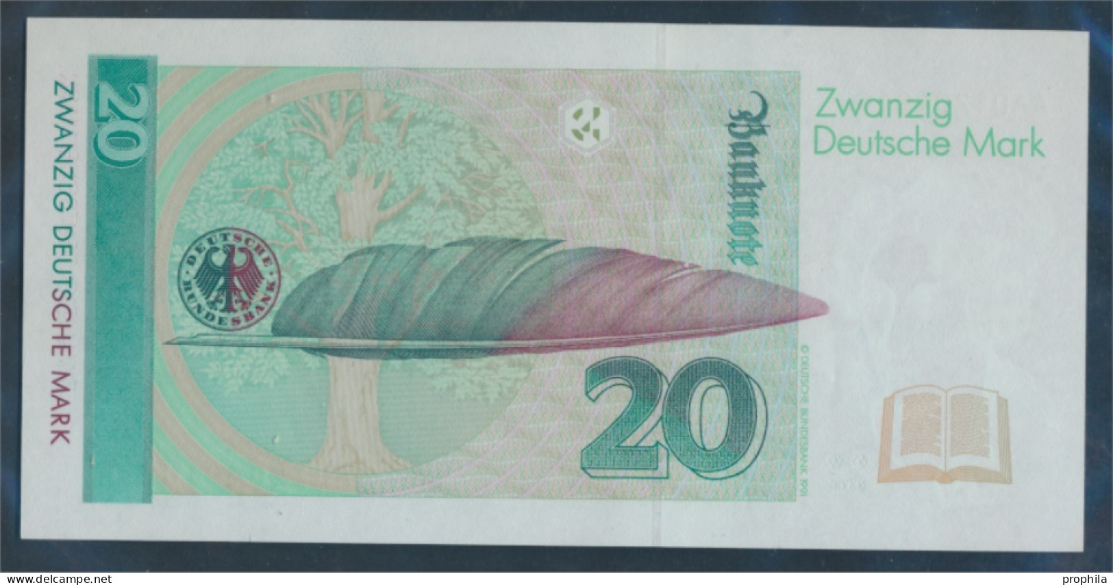 BRD Rosenbg: 298a Serien: AA Bankfrisch 1991 20 Deutsche Mark (10288335 - 20 Deutsche Mark
