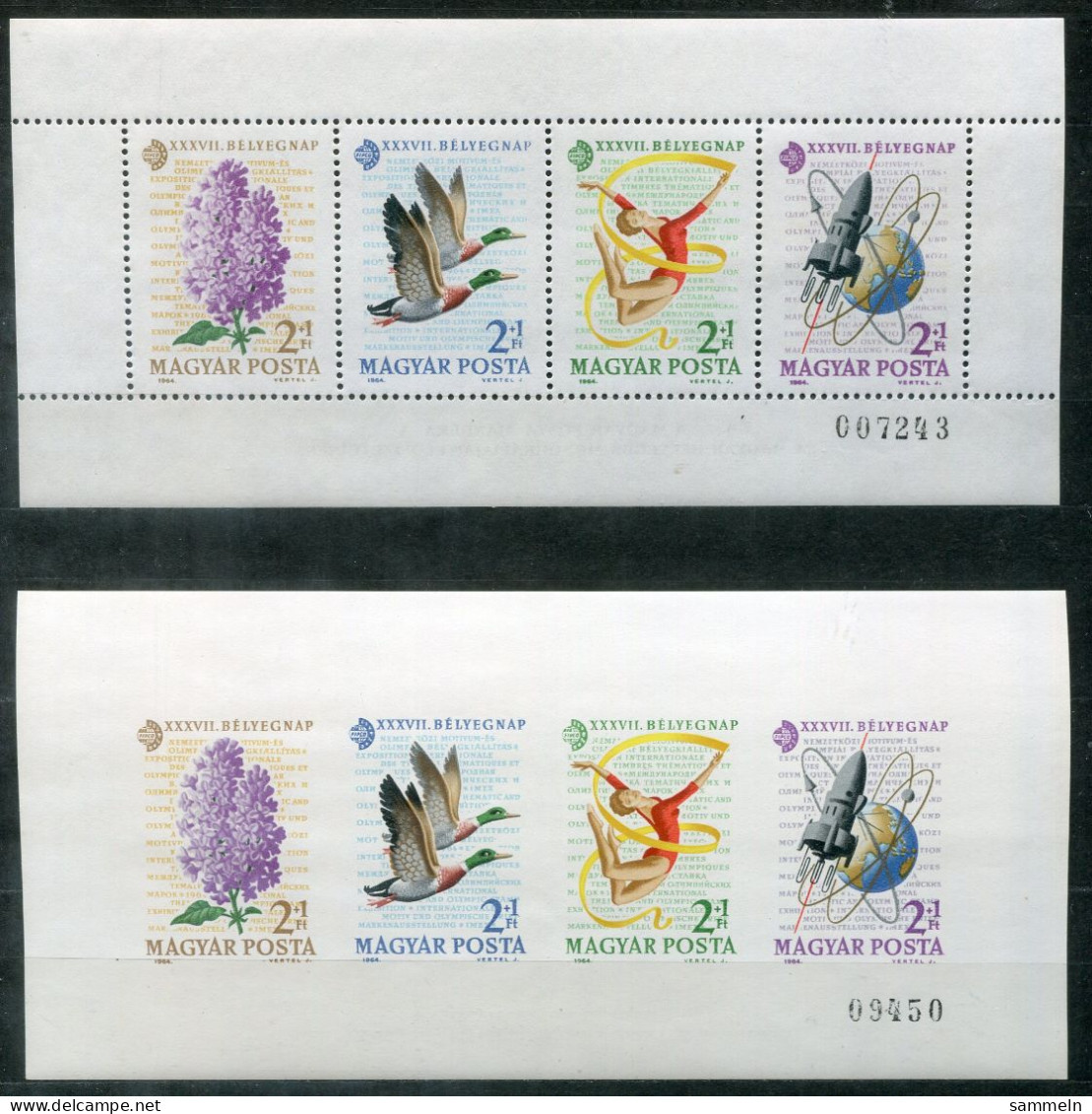 UNGARN - 2053-2056 A+B KB (2) Mnh - Sports, Weltraum, Space, Espace, Ente, Duck, Canard - HUNGARY / HONGRIE - Blocchi & Foglietti