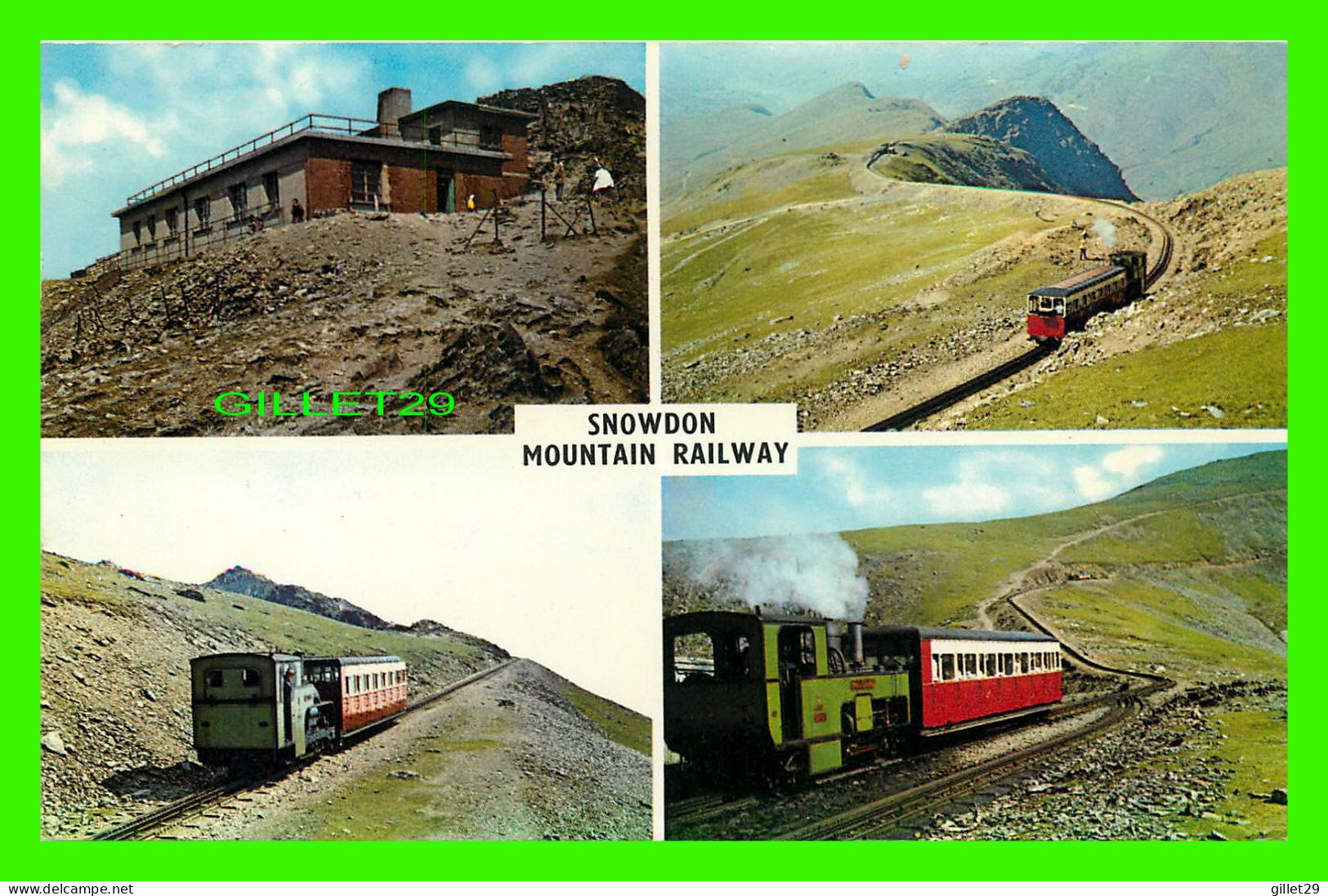 SNOWDON MOUNTAIN RAILWAY, PAYS DE GALLES - TRAVEL IN 1970 - 5 MULTIVUES - TRAINS - - Autres & Non Classés