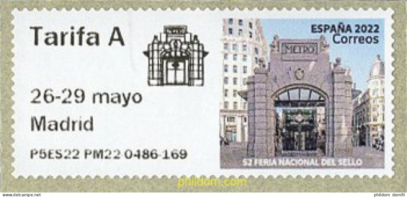 691503 MNH ESPAÑA 2022 52 FERIA DEL SELLO - Ungebraucht