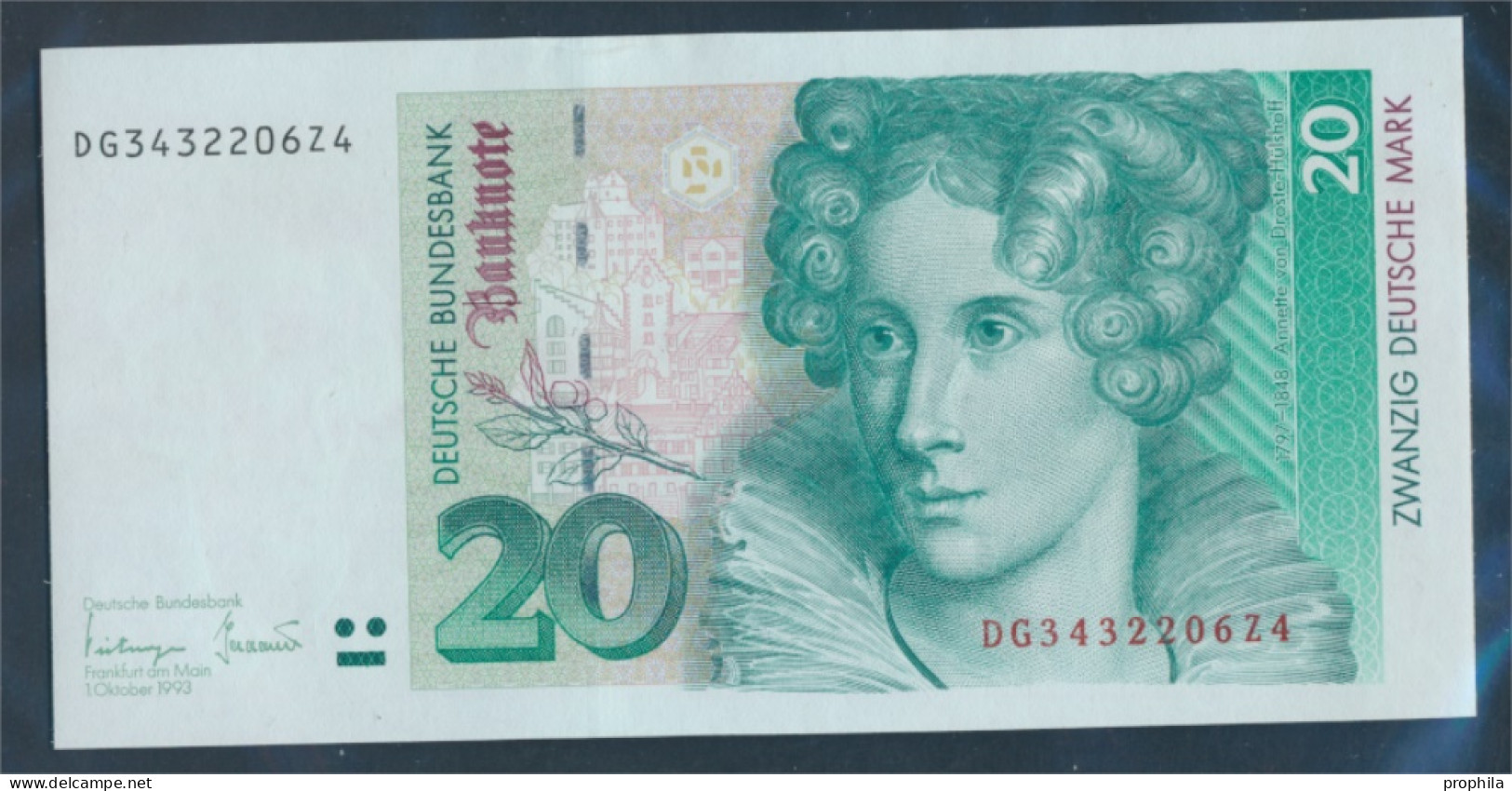 BRD Rosenbg: 304a Serien: DG Bankfrisch 1993 20 Deutsche Mark (10288341 - 20 DM