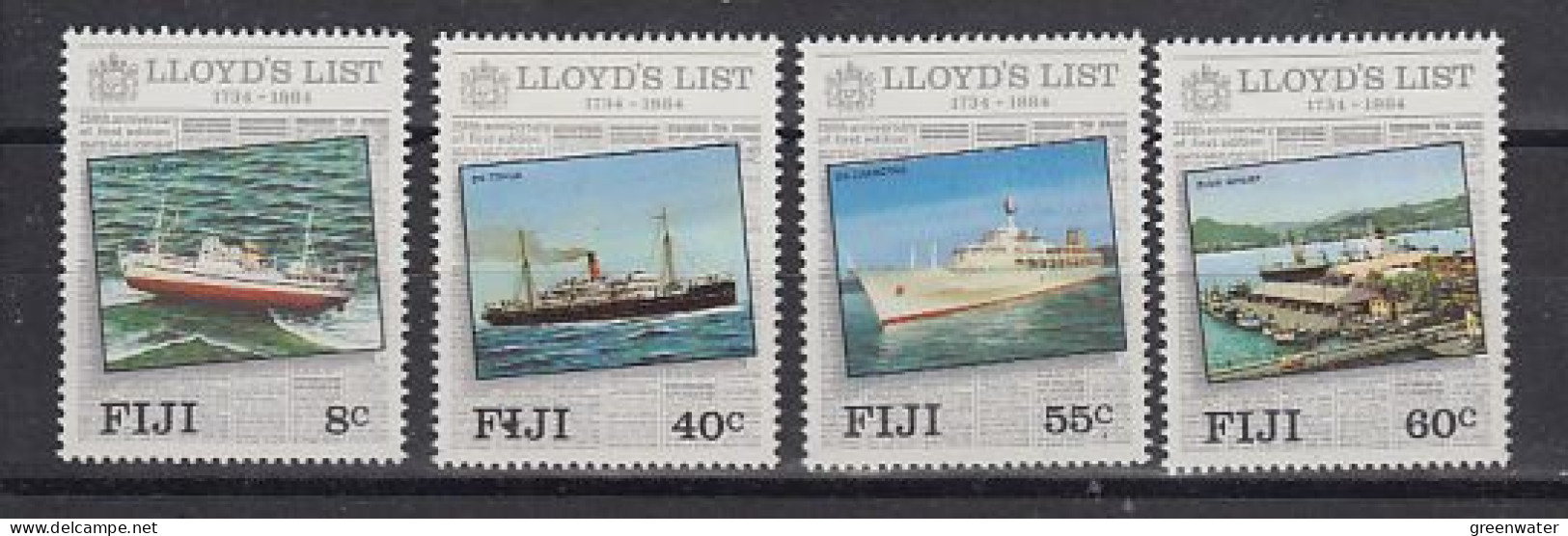 Fidji  1984 Lloyd's List 4v ** Mnh  (59831) - Fidji (1970-...)