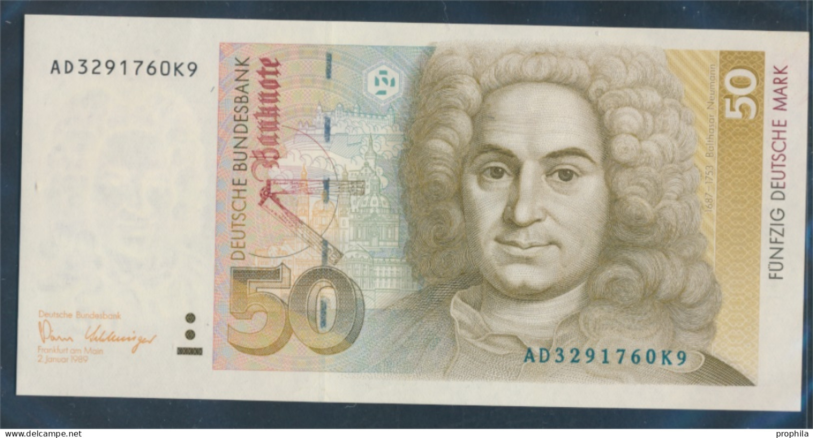 BRD Rosenbg: 293a Serien: AD Bankfrisch 1989 50 Deutsche Mark (10288331 - 50 DM